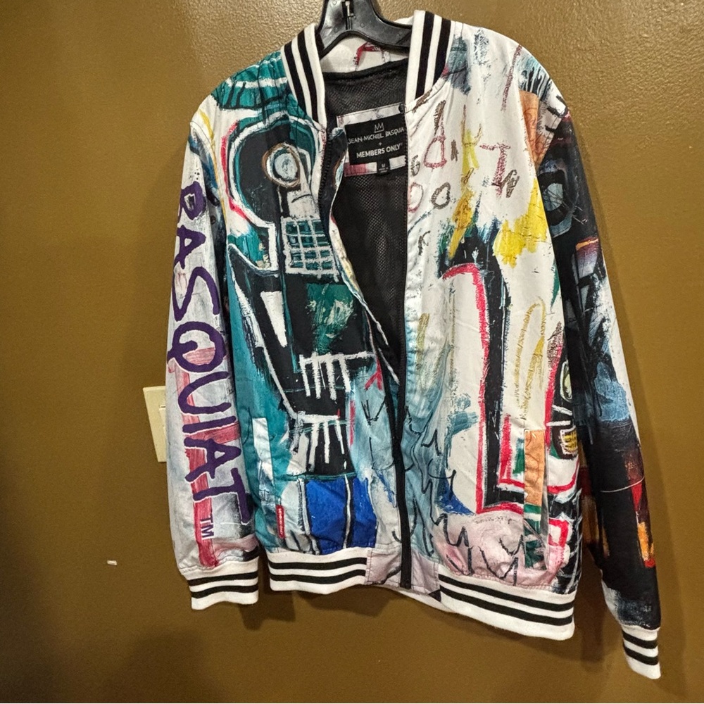 Jean-Michael Basquiat + Members Only graphic lightweight bomber jacket, size M - Picture 2 of 10